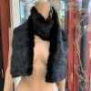 Best Sale Underbar Pälssjal Pälshalduk Halsduk Mörkbrun mink äkta päls scarf,mikpäls Sjaler & Halstørklæder