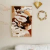 Outlet Unik väggbonad i jordnära toner | Textile art, mixed techniques, modern, boho Tekstiler