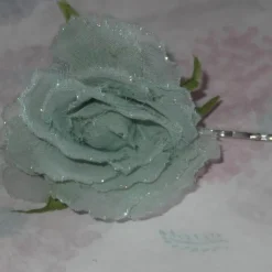 Tradera Unikt Hårspänne Blå Tyg Ros Glittrig Retro Vintage Hårnål Hår Accessoar Somrig> Hårsmykker & Diademer