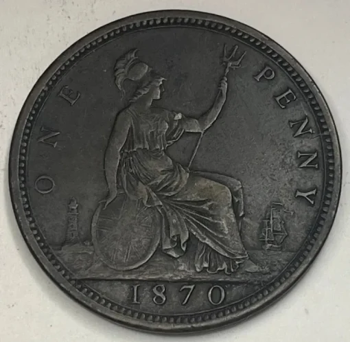 Tradera United Kingdom 1 penny 1870| Udenlandske Mønter