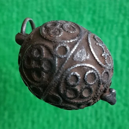 Hot Urgammal vackert Silver Smycken! Da:25mm Vikt:10,39gr. Arkæologi