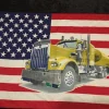 Tradera USA - TRUCK Lastbil. Posterflagga Big Size SAMLAROBJEKT från 80-talet| Lastbiler & Busser