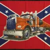 Tradera USA - TRUCK REBEL FLAG Poster flagga 110x73cm Samlarobjekt från 80-talet| Lastbiler & Busser