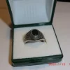 Tradera VACKER RING SILVER rubin SKOLRING 1979 JOHNSON HIGH> Ringe