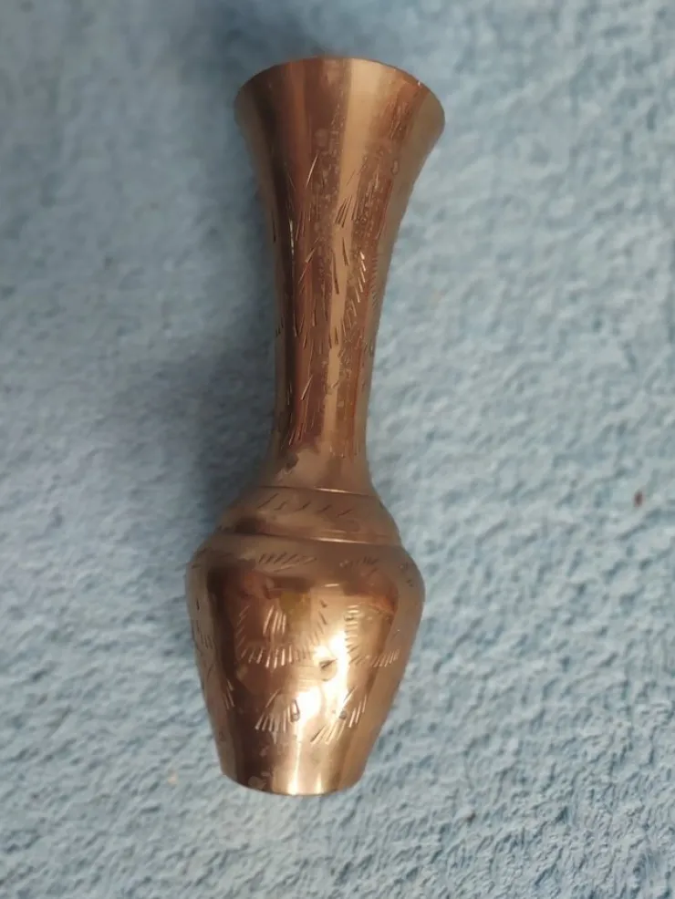 Cheap VAS Mässing MÖNSTRAD höjd ca 14,5 cm Tin & Messing