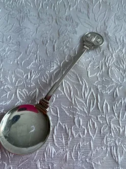 Tradera Vågen, Sked med Stjärntecken.100mm.Svenska silverstämplar Cesons.1950.Oanv| New Age
