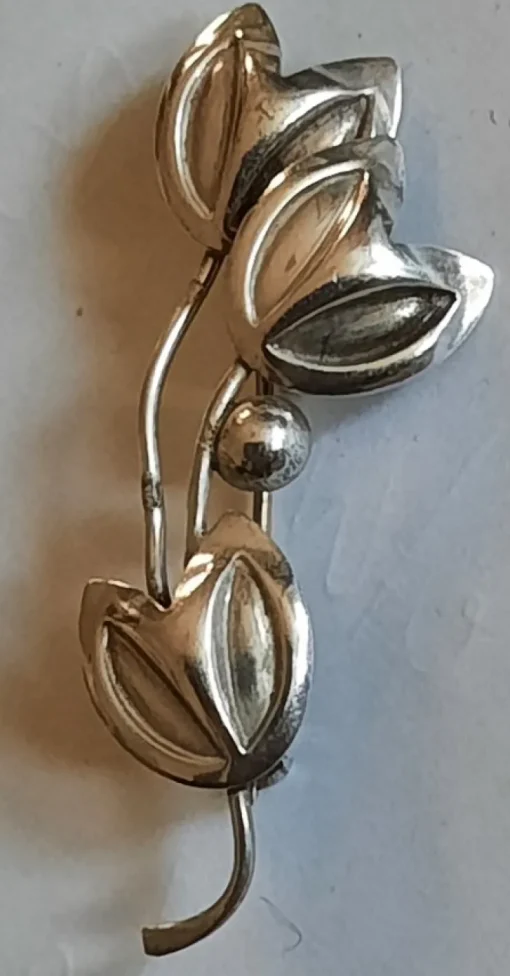 Tradera Vintage brosch silver 925 Design Herman Siersbol Denmark> Brocher