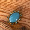 Tradera Vintage Czech Slovakia turkos brosch> Brocher