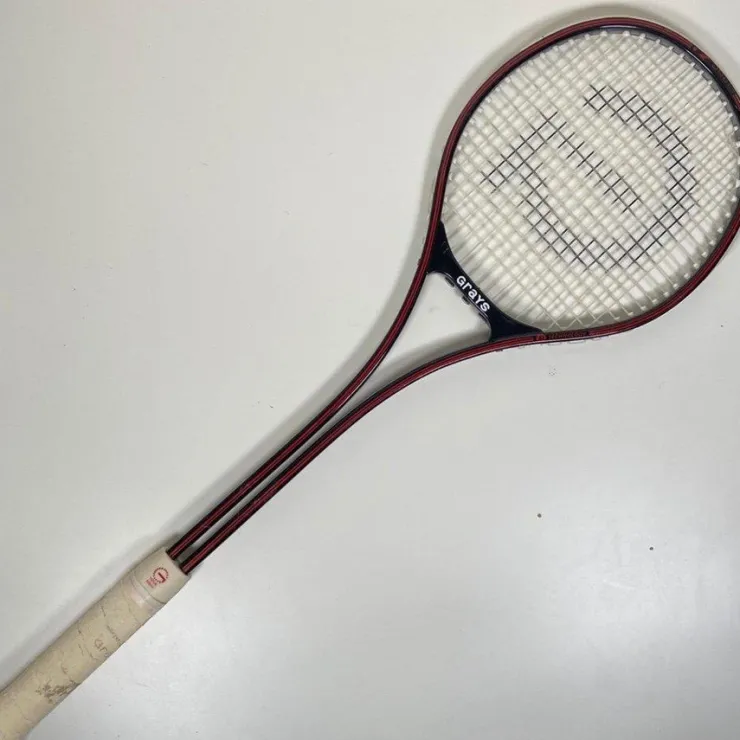 Tradera Vintage Grays Turbo squash Tennisracket med AL Technology racquet> Squash