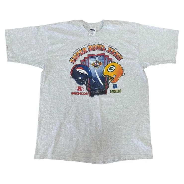 Tradera Vintage Green Bay Packers - Superbowl 1998 T-Shirt Stl: XXL> Amerikansk Fodbold