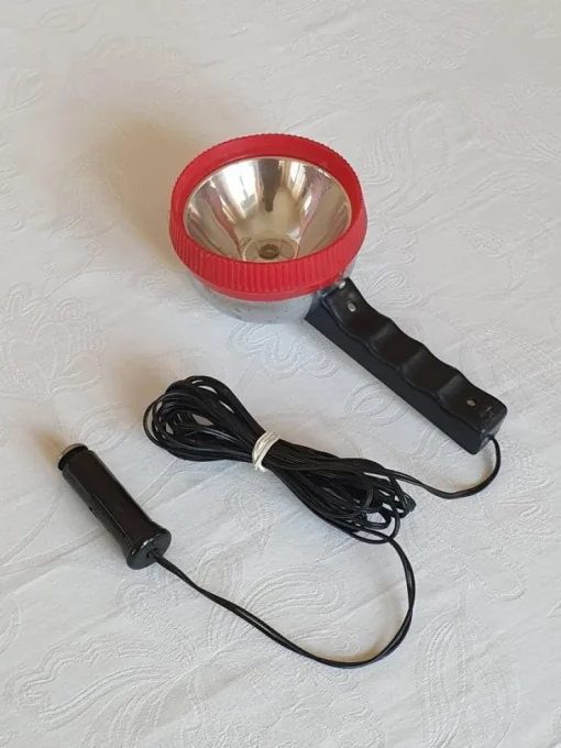 Tradera Vintage Handhållen 12V Bil Spotlight från tidligt 70 tal> Mobilia
