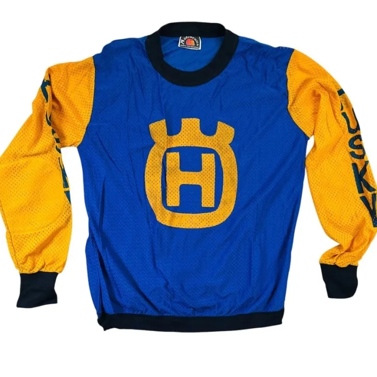 Tradera Vintage Husqvarna Husky Racing Tröja Jersey Herr Storlek Small Gul Blå| Merchandise