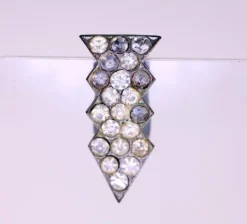 Tradera Vintage 1940s hair clip/brooch-6 clear stones missing-clip-on design-Weight 6g> Hårsmykker & Diademer