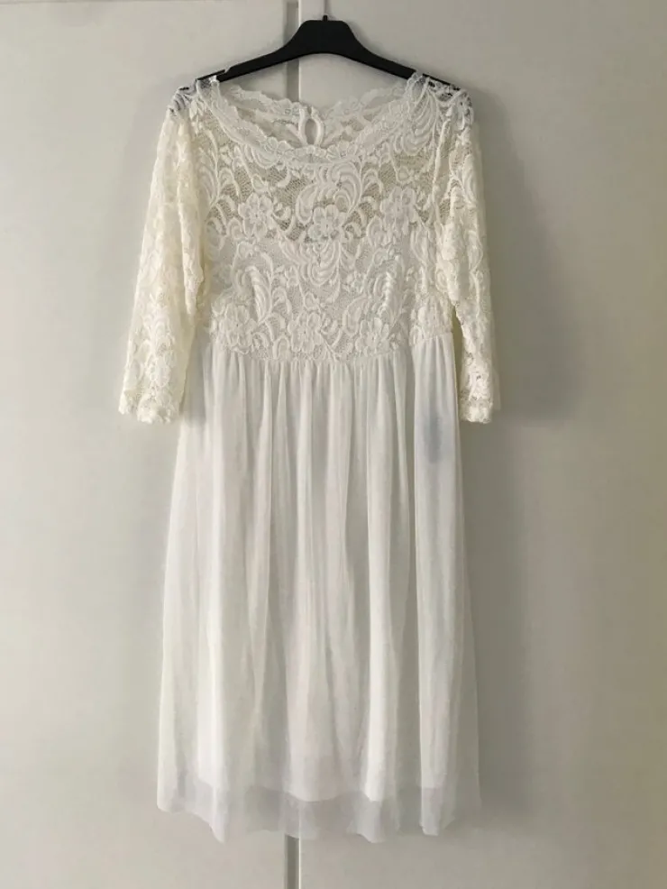 Tradera Vit gravidklänning> Ventetøj