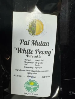 Tradera Vitt te - White Pai Mutan 'White Peony' - 4 x 100 g - oöppnat| Kaffe & Te