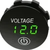Tradera Voltmätare/Batterikapacitet DC 6V-30V Grön LED touch Båt/Bil/MC/Husbil Vattentät| Autocampere & Campingvogne