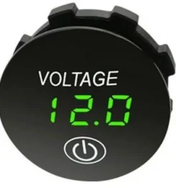 Tradera Voltmätare/Batterikapacitet DC 6V-30V Grön LED touch Båt/Bil/MC/Husbil Vattentät| Autocampere & Campingvogne