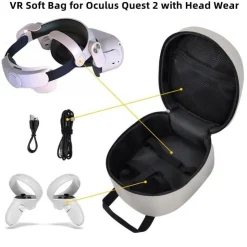 Tradera VR Förvaringsväska bra säker förvaring för Oculus quest2&3 VR med huvud band> Leg & Spil