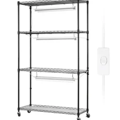 Tradera Växtställ med Växtbelysning – 4 Hyllor, 90W LED-lampor, 150 cm Högt| Potter & Plantedyrknings-systemer