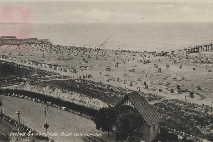 Tradera Vykort Seebad Swinemünde, Blick vom Kurhaus Tyskland Stpl 19/7 - 1936| Verden Undtagen De Nordiske Lande