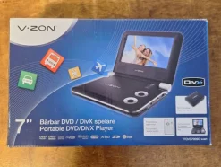 Tradera V-ZON TFDVD7009D Bärbar DVD/DivX-spelare 7| Dvd-, Video- & Blu-ray Afspillere