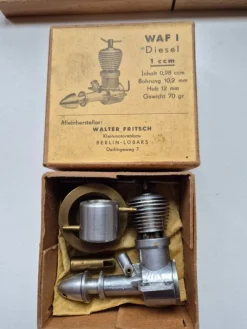 New WAF I Diesel 1 ccm Modellmotor från Walter Fritsch Modelmotorer