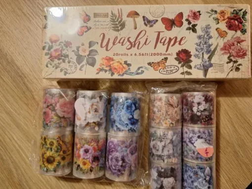 Tradera WASHI-TEJP PAKET med 20 rullar & 12 st RULLAR STICKERS/KLISTERMÄRKEN- NYTT!| Scrapbøger