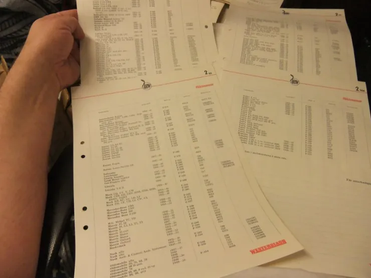 Tradera Westerblads Reservdels Kataloblad r för Fordon| Autodele & Reservedele