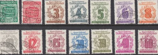 Tradera West-Sachsen Mi 124-125 Y, 138-149 stämplade| Europa