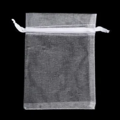 Tradera 9x7cm vit Smyckespåse presentpåse smycken förpackning födelsedag gåva påsar tyg> Smykketilbehør