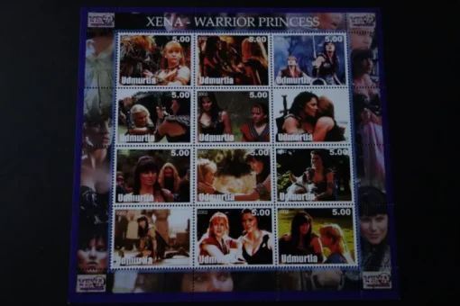 Tradera XENA - WARRIOR PRINCESS, Postfriskt frimärksblock, 12 olika frimärken| Resten Af Verden