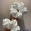 Clearance XXL- Satin White Scrunchies 1st Hårtilbehør