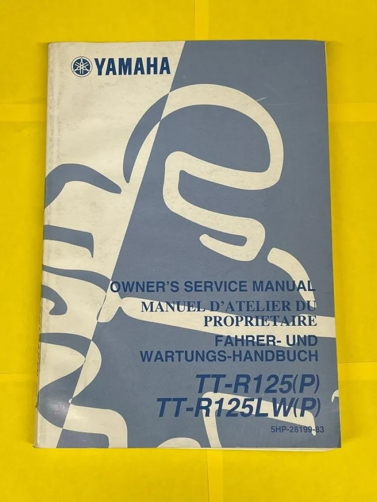 Tradera Yamaha TT-R125E TT R125E Owners service manual original 2002 verkstadshandbok| Motocross