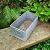 Tradera zinklåda blomsterlåda zink kruka vintage trädgård| Potter & Plantedyrknings-systemer